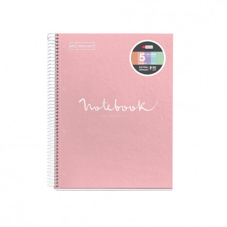 Miquelrius Notebook 5  Emotions A4 cuadrícula 120h rosa