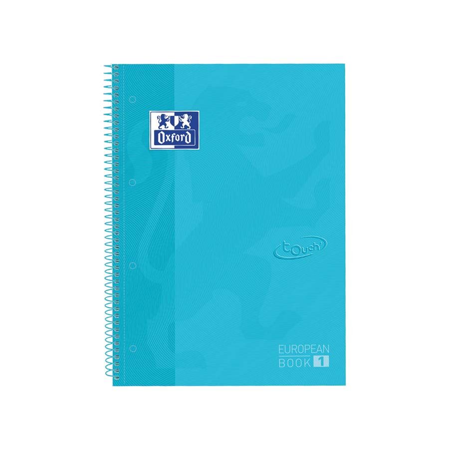 Oxford Notebook  EuropeanBook 1 Touch A4+ 80 hojas 5x5 tapa extradura azul