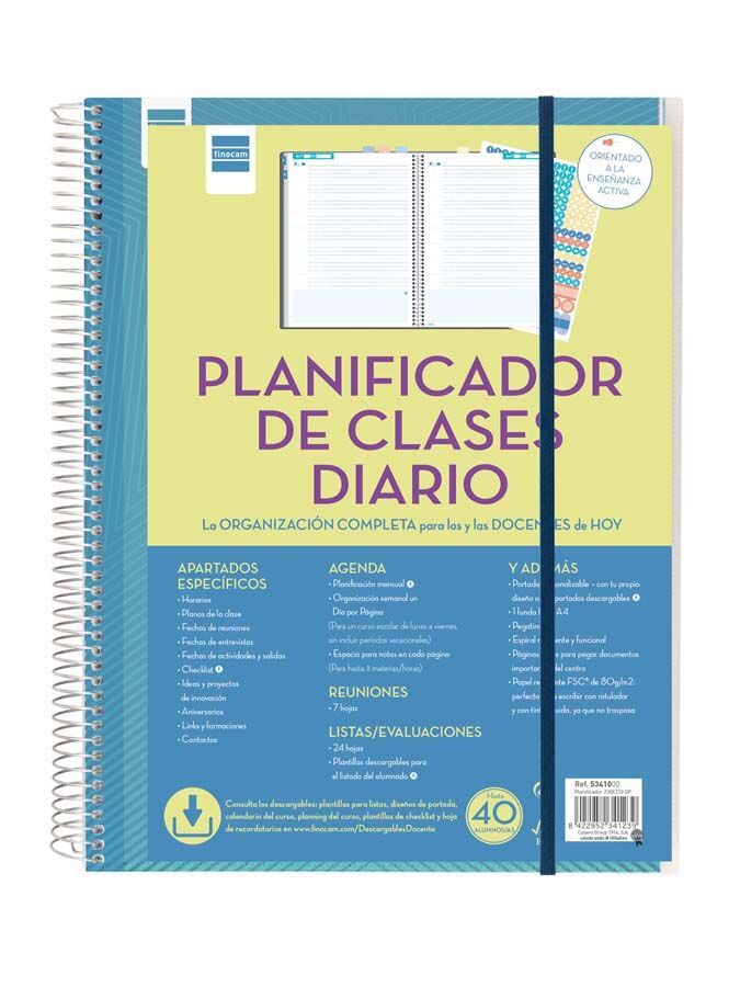 Finocam Libreta espiral  Planificador de clases castellano