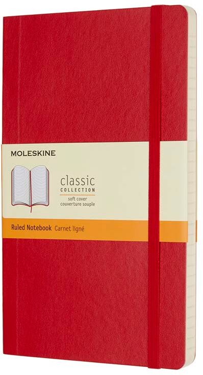 Moleskine Libreta  Soft L Rojo Raya