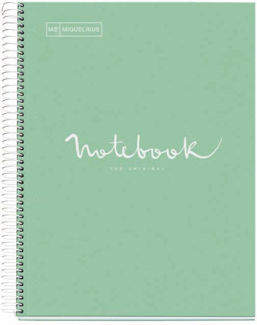 Miquelrius Notebook  Emotions A4+ 120 hojas 5x5 menta