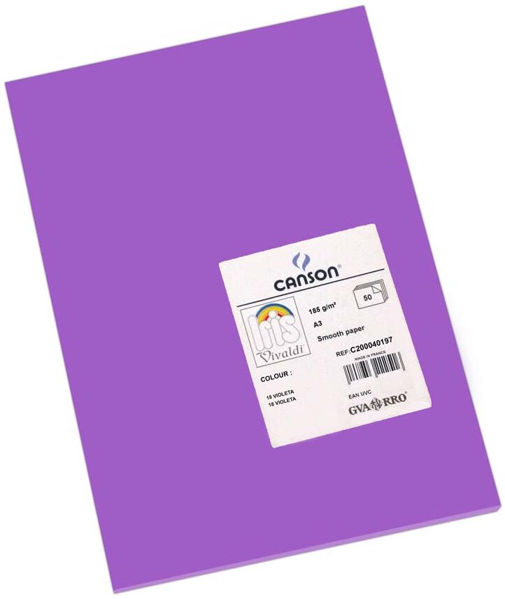 Canson Cartulina  Iris A3 185g violeta 50u