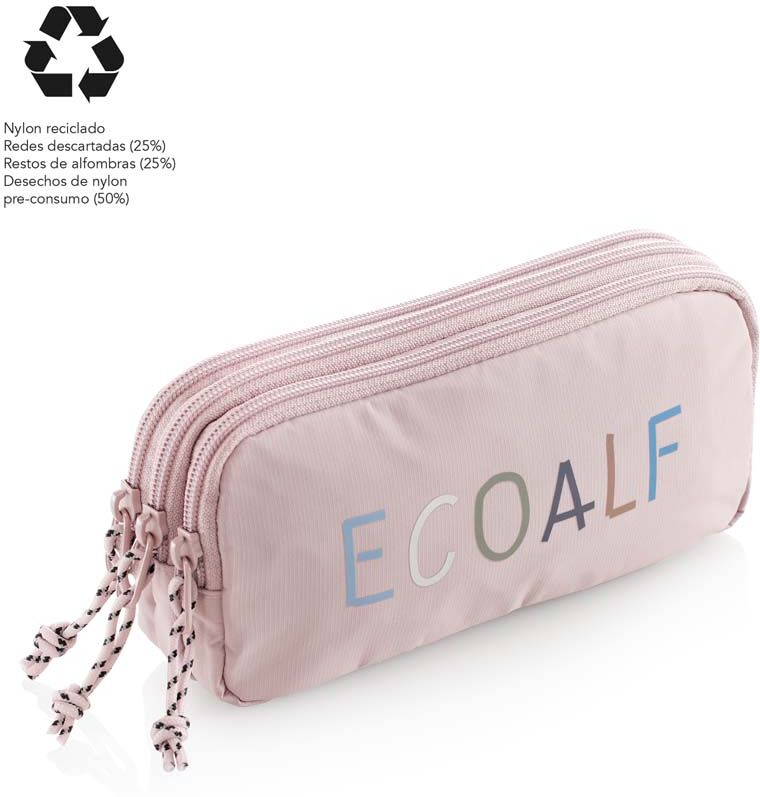 Miquelrius Estuche  Ecoalf Rosa 3 cremalleras