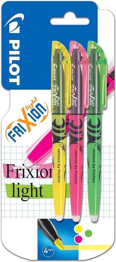 Pilot Marcador fluor  Frixion light - Blister 3 colores