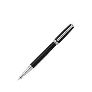 Boss Glossy-black lacquer fountain pen with logo ring