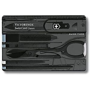 Victorinox Swiss Card Pocket Knife, Nail Care, Nail File, Scissors, black