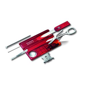 Victorinox Swiss Card Pocket Knife, Nail Care, Nail File, Scissors, red