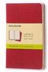 Moleskine Plain Cahier - Red Cover (3 Set) Muu