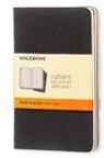 Moleskine Ruled Cahier - Black Cover (3 Set) Muu