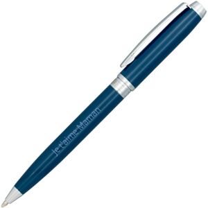 Stylo bille Luxe bleu gravé