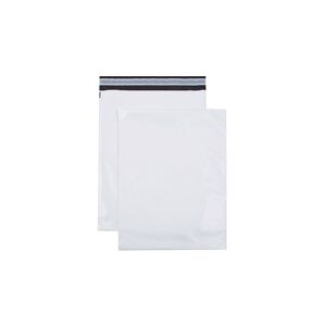 - Paquet de 100 pochettes blanches polyéthylène 310 x 410 mm - Blanc