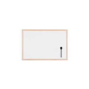 Bi-office - Tableau blanc laqué cadre bois 40 x 60 cm - Publicité