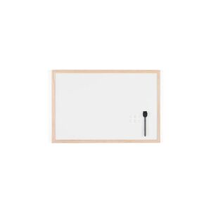 - Tableau blanc laqué cadre bois 40 x 60 cm