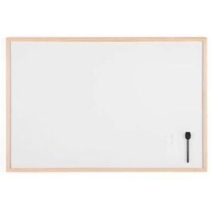 - Tableau blanc laqué cadre bois 60 x 90 cm