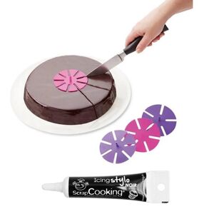 Marque-parts de gateaux + Stylo de glacage noir Youdoit