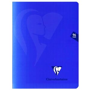 Clairefontaine 322741C Un Cahier Agrafé Mimesys Bleu Marine 17x22 cm 96 Pages Grands Carreaux Papier Blanc 90 g Couverture Polypro - Publicité