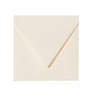 Karten24Plus Lot de 25 enveloppes carrées à collage humide Couleur crème 12,5 x 12,5 cm 125 x 125 mm - Publicité