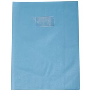 Calligraphe 72210C Un Protège-Cahier Grain Cuir Bleu clair A4 21x29,7 cm 22/100ème avec Porte-Étiquette PVC Opaque - Publicité