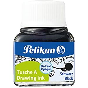 Pelikan 201665 Encre de Chine A, Flacon 10 ML, Noir, Vetro, 1 Litro - Publicité