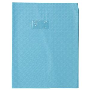 Calligraphe 72422C Un Protège-Cahier Grain Losange Bleu clair 24x32 cm 18/100ème avec Porte-Étiquette PVC Opaque - Publicité