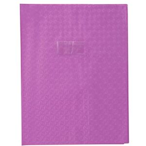 Calligraphe 72416C Un Protège-Cahier Grain Losange Violet 24x32 cm 18/100ème avec Porte-Étiquette PVC Opaque - Publicité