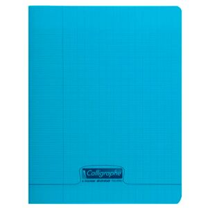 Calligraphe 18002C Un Cahier Agrafé Bleu (une Marque de Clairefontaine) 17x22 cm 32 Pages Grands Carreaux Papier Blanc 90 g Couverture Polypro Transparent - Publicité