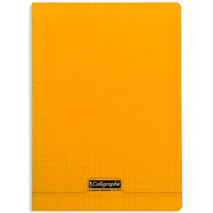 Calligraphe 18138C Un Cahier Agrafé Orange (une Marque de Clairefontaine) A4 21x29,7 cm 96 Pages Grands Carreaux Papier Blanc 90 g Couverture Polypro Transparent - Publicité