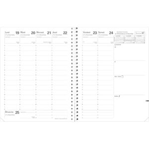 Exacompta- 11840E- Recharge millésimée - Pour agenda semainier de poche -  7,5 x 11,5 cm - Répertoire - Janvier à décembre 2024