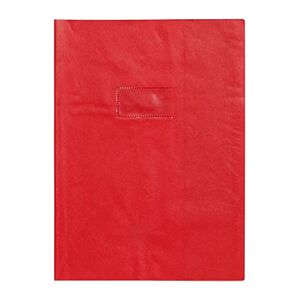 Calligraphe 72203C Un Protège-Cahier Grain Cuir Rouge groseille A4 21x29,7 cm 22/100ème avec Porte-Étiquette PVC Opaque - Publicité