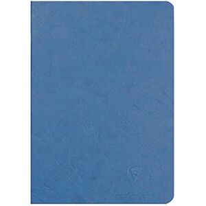 Clairefontaine 733104C Collection Age Bag Un Carnet Agrafé Bleu A5 14,8x21 cm 96 Pages Unies Blanches Papier 90 g Couverture Carte Lustrée Grain Cuir - Publicité