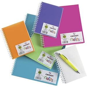 Canson Cahiers, bloc-notes  Carnet de notes 120g/m² 100 pages A5 5 couleurs assorties - Publicité