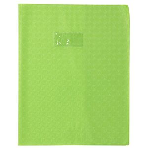 Calligraphe 72425C Un Protège-Cahier Grain Losange Vert clair 24x32 cm 18/100ème avec Porte-Étiquette PVC Opaque - Publicité