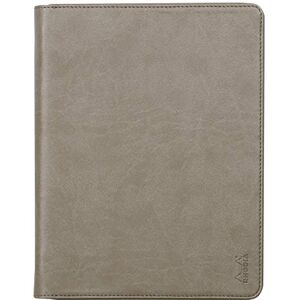 Rhodia 168101C Conférencier Porte-Documents Taupe pour Bloc-Notes et Carnets A5 ou A5+ Dimensions Fermé19,5x25,5 cm Pochette pour Tablette Simili Cuir Premium - Publicité