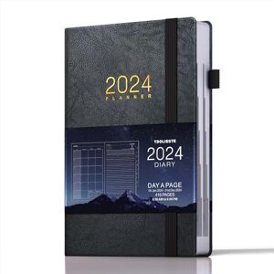 Agenda 2024 Semainier A5,Jan à Déc,Onglets Mensuel, Poche,Pages de