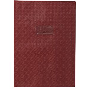 Calligraphe 72226C Un Protège-Cahier Grain Losange Brun A4 21x29,7 cm 18/100ème avec Porte-Étiquette PVC Opaque - Publicité