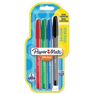 Stylo Reynolds 048 pte moyenne corps plastique à capuchon encre rouge