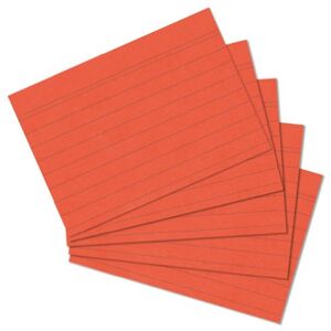 herlitz Lot de 100 fiches Bristol Format A4/A5/A6/A7/A8 A5 Ligné A5 liniert Orange - Publicité