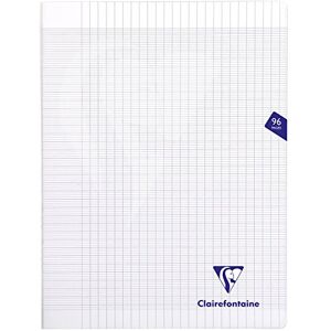 Clairefontaine 393361C Un Cahier Agrafé Mimesys Incolore 24x32 cm 96 Pages Grands Carreaux Papier Blanc 90 g Couverture Polypro - Publicité