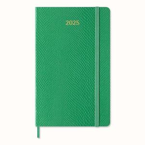 Moleskine Weekly Planner Precious and Ethical, Agenda Hebdomadaire avec Espace pour Notes 12 Mois 2025, Couverture Souple Vegan Effet Python, avec Boîte Cadeau, Couleur Vert, Format Large 13 x 21 cm - Publicité