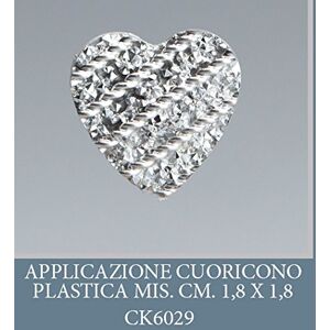 PIANETA CONFETTI Lot 50 pièces, Bonbonnière application plastique Forme de Coeur, dimension cm 1,8 pour marque-place, composition Confetti. (ck6029) - Publicité