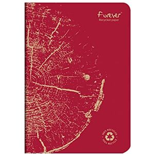 Clairefontaine 684863C Un carnet Collection Forever Agrafé 100% Recyclé Rouge brique A5 14,8x21 cm 96 Pages Lignées Papier Recyclé Blanc 90 g Couverture Carte Recyclée - Publicité