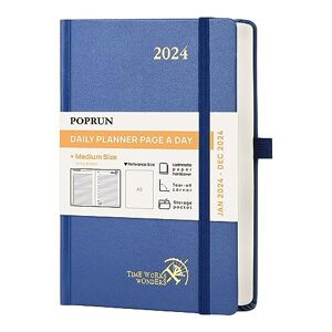 POPRUN Agenda 2023 2024 Journalier Scolaire Spirale 21,5x14,5cm, 1