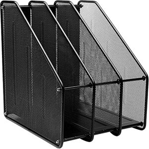 4 compartiments Mesh Desk Organizer porte - documents pour magazines,  rangement pour trieur de livres de bureau