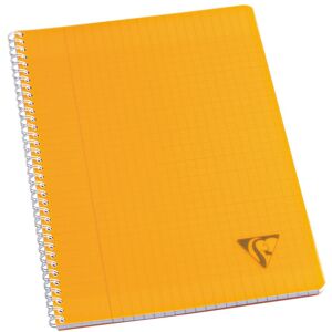 Cahier spirales Clairefontaine Linicolor - A4 21 x 29,7 cm - grands carreaux - 100 pages - Lot de 5 Jaune - Publicité