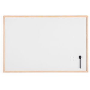 Tableau blanc laqué cadre bois 60 x 90 cm Bi-Office - Publicité