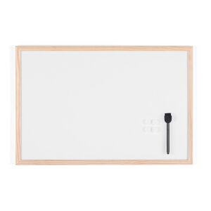 Tableau blanc laqué cadre bois 40 x 60 cm Bi-Office - Publicité