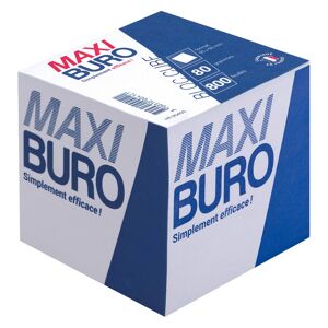 Bloc cube 800 feuilles blanc 90 x 90 mm - Maxiburo