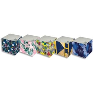 Quo vadis Bloc cube 9x9x8cm 610 feuilles blanches encollees 80g PEFC. Decors assortis. - Lot de 30