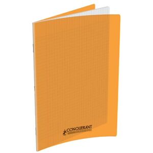 Oxford Cahier piqûre 17x22cm 32 pages 90g grands carreaux Seyès. Couverture polypropylène Orange - Lot de 24 - Publicité