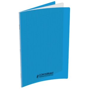 Oxford Cahier piqûre 17x22cm 32 pages 90g grands carreaux Seyès. Couverture polypropylène Bleu - Lot de 27 - Publicité